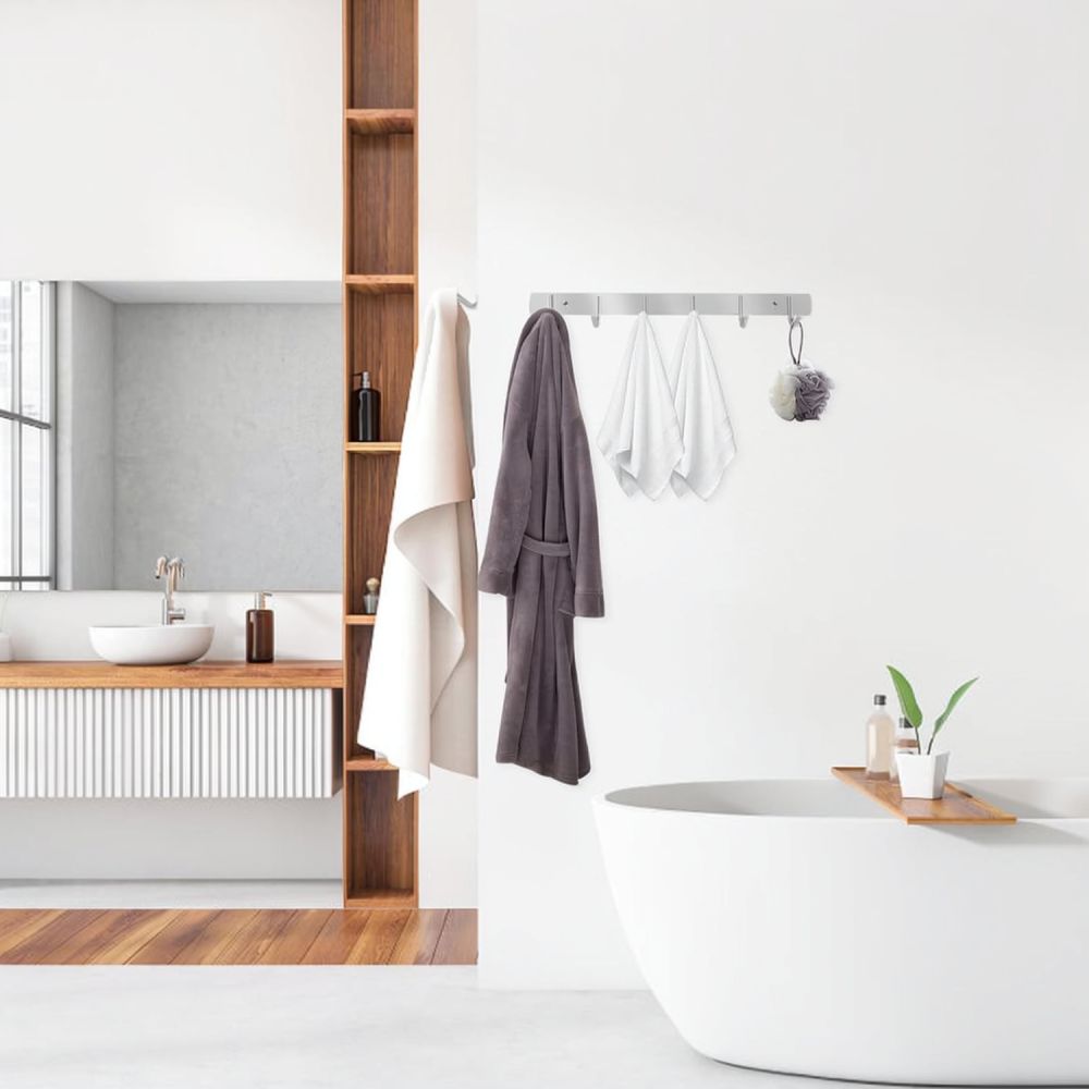 Home Bathroom Organizer - Étagère murale polyvalente en acier inoxydable