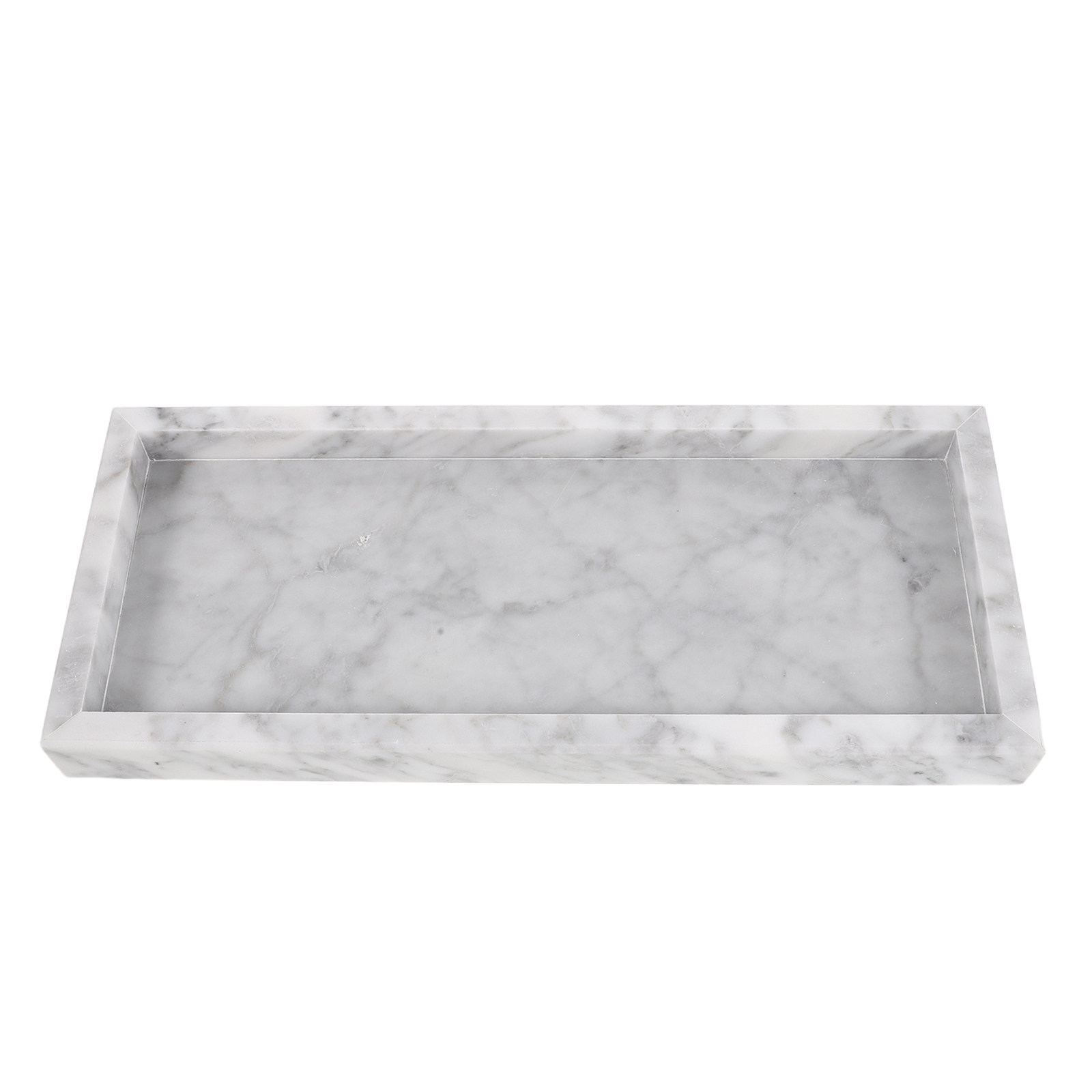 Home Bathroom Organizer - Plateau rectangulaire en marbre 12x5, plateau