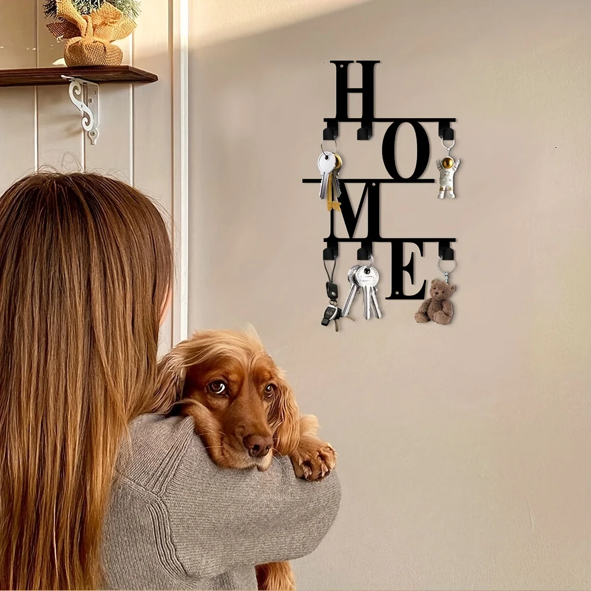 Home Bathroom Organizer - CIFBUY, porte-clés en métal, crochet mural
