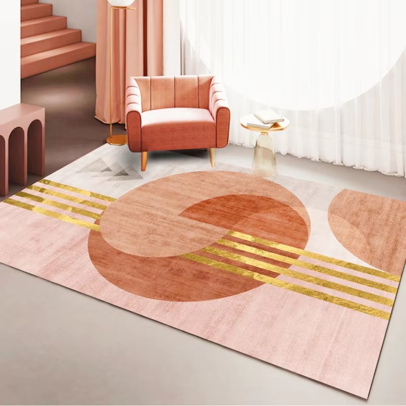 Home Bathroom Trends - Tapis abstrait aux couleurs pastel de