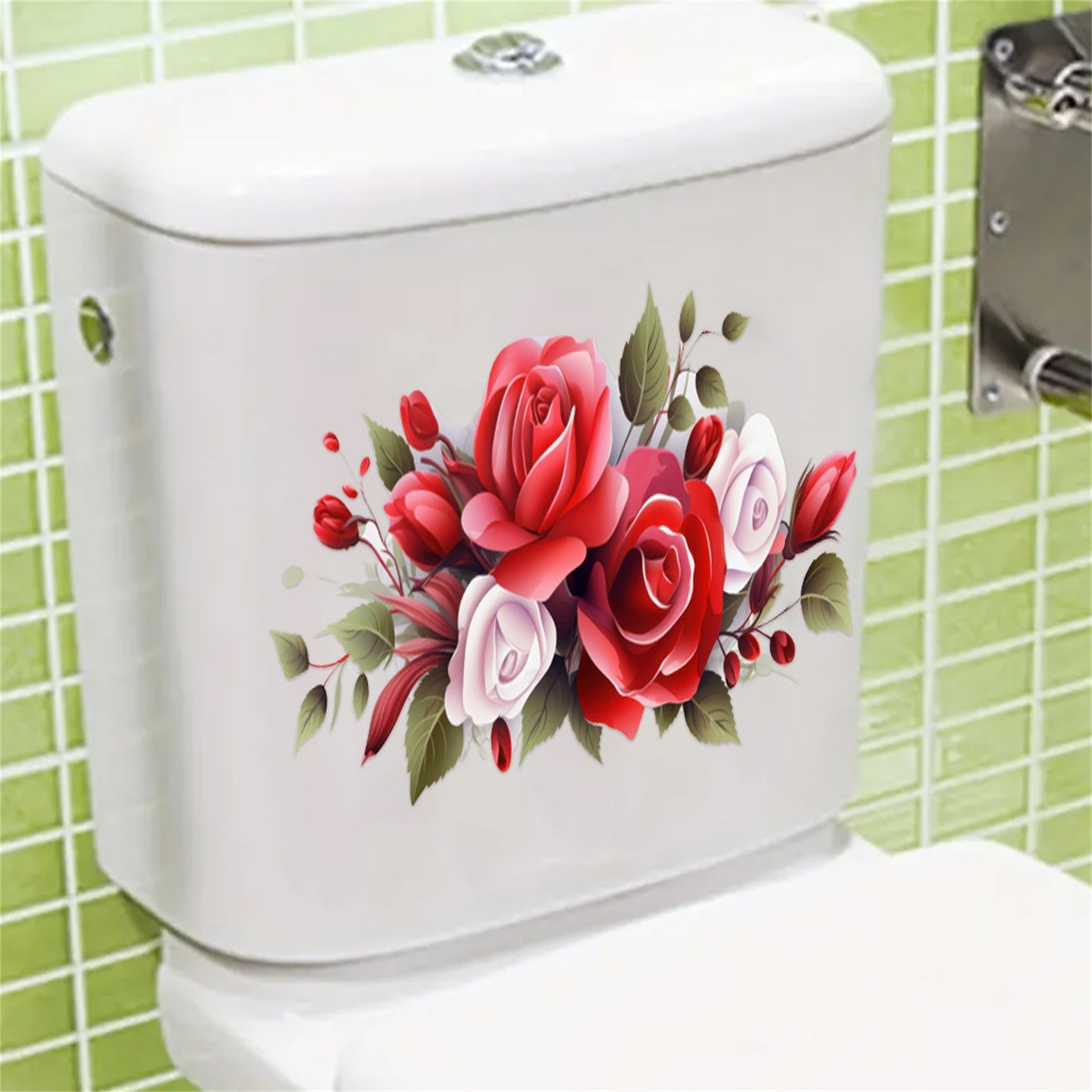 Autocollant mural rose rouge p - Home Bathroom Trends avis et prix