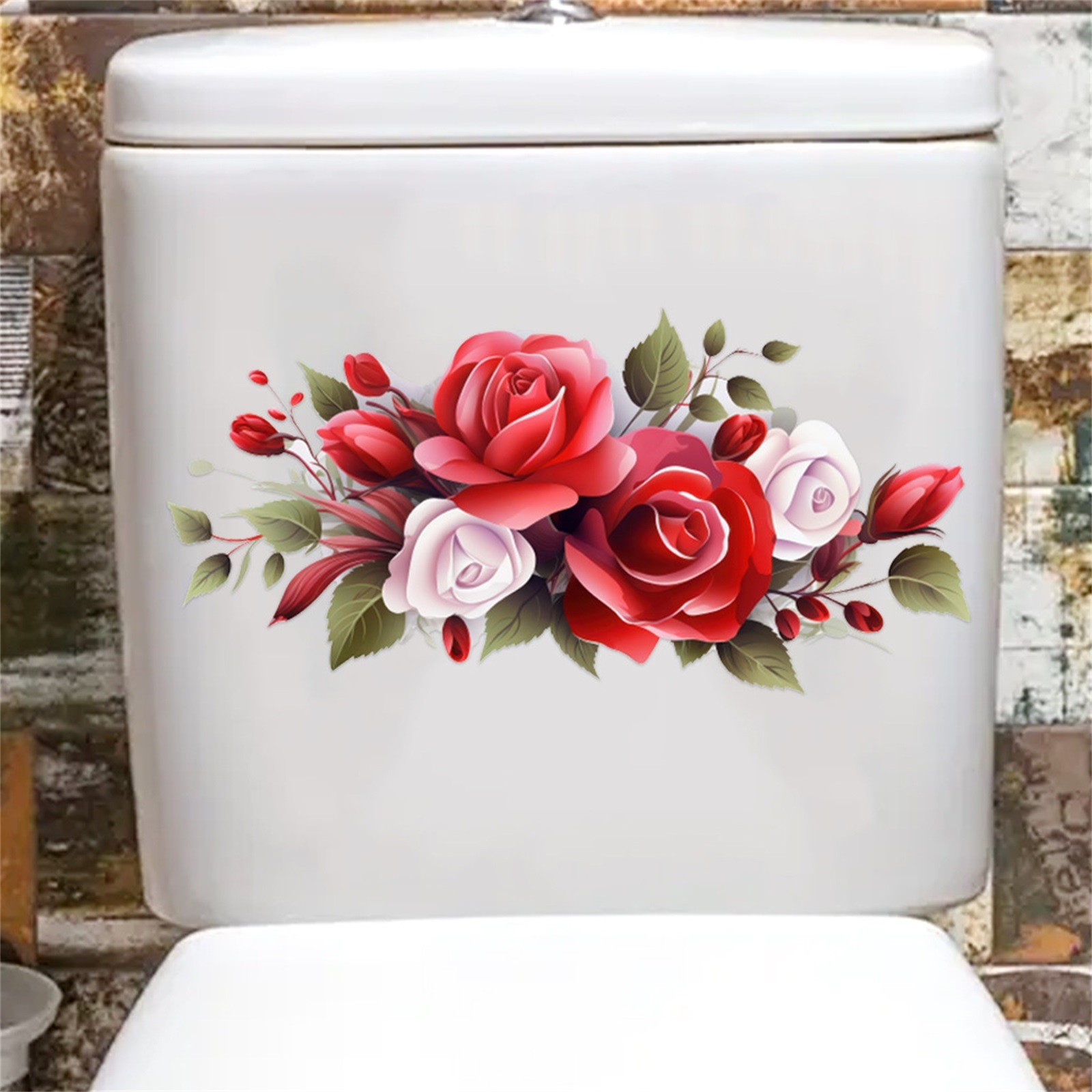 Autocollant mural rose rouge p - Home Bathroom Trends avis et prix