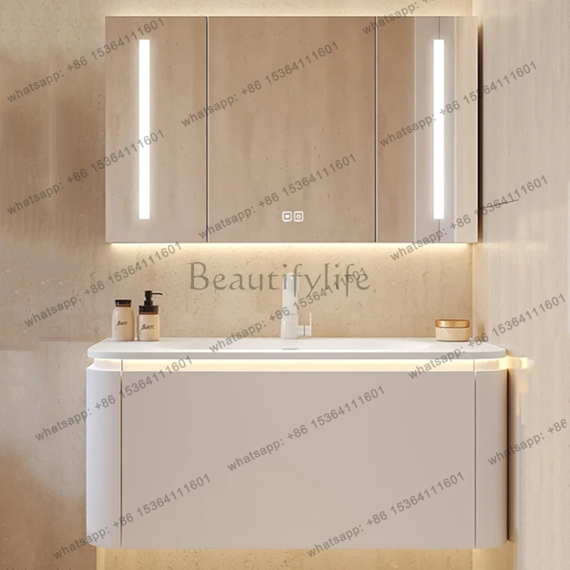 Meuble de salle de bain en boi - Home Bathroom Vanity Combo avis et prix