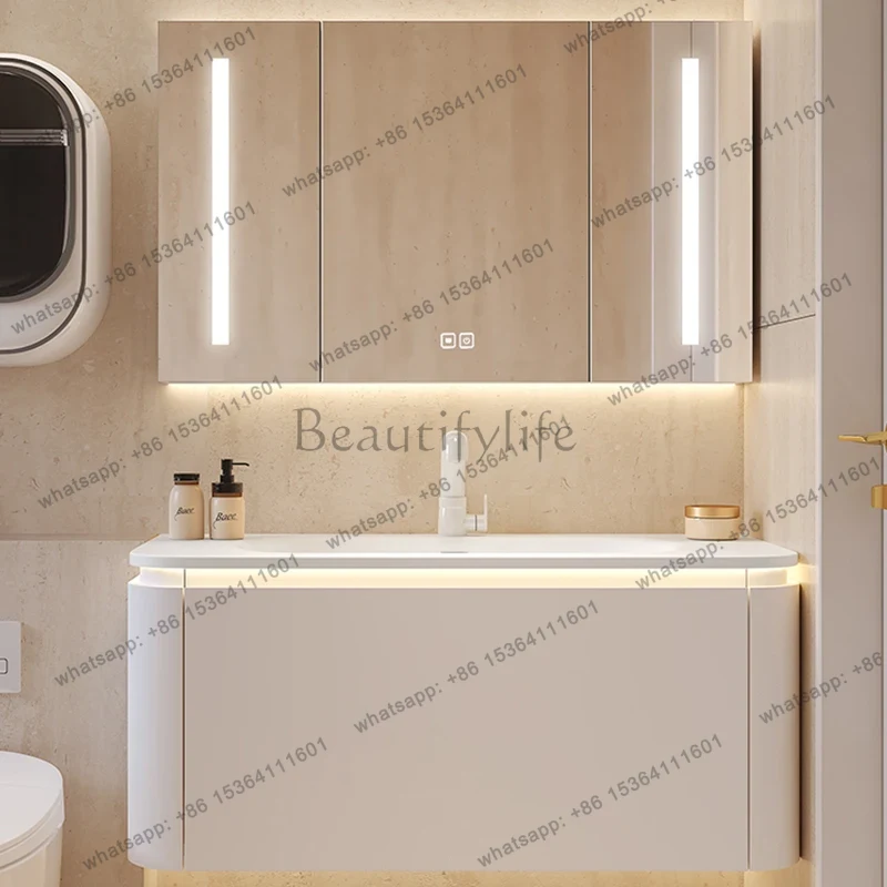 Meuble de salle de bain en boi - Home Bathroom Vanity Combo avis et prix