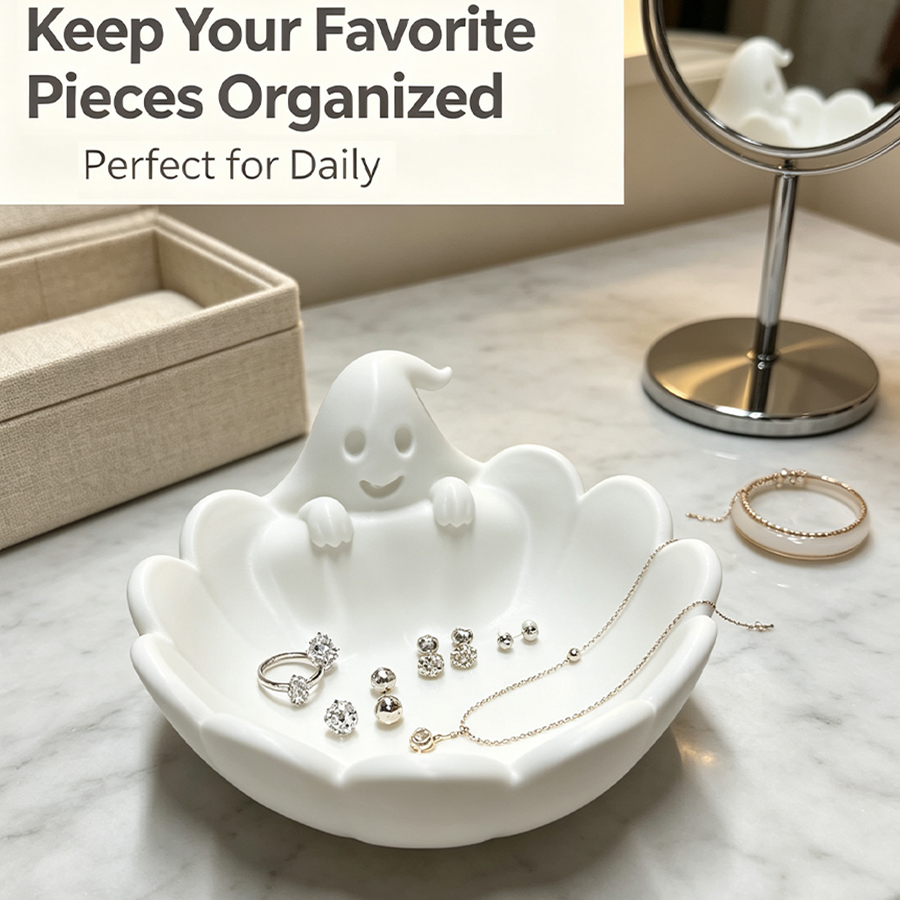 Plateau à bijoux blanc mat 3D  - Home Essentials Bathroom Storage avis et prix